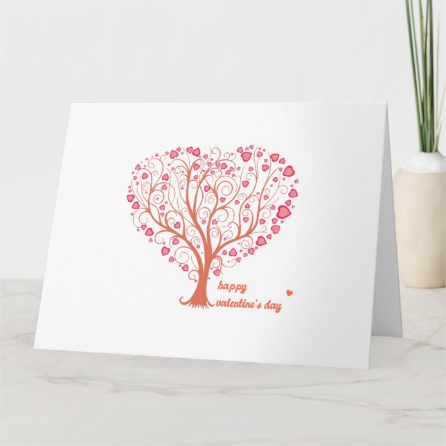 Tree Heart Bonne carte de Saint-Valentin (Devant)