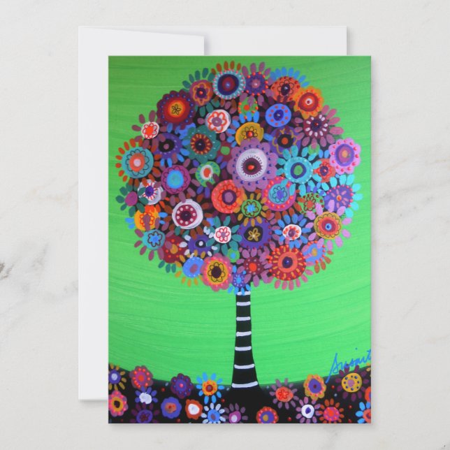Tree of Life Bar Bat Mitzvah Invitations (Devant)