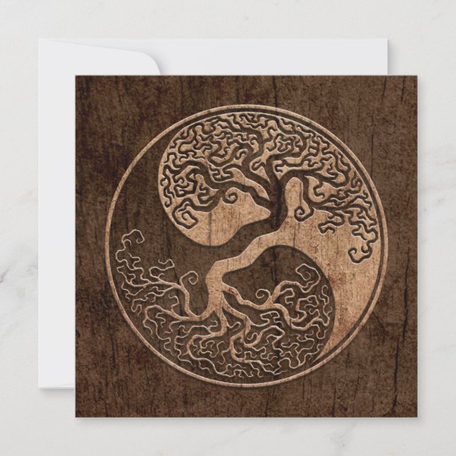 Tree of Life Yin Yang with Wood Grain Effet (Devant)