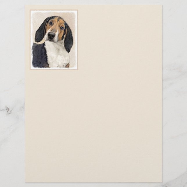 Treeing Walker Coonhound Peinture - Art original (Devant)