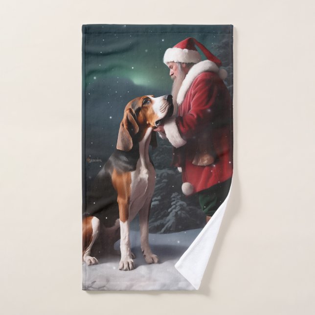 Trek Walker Coonhound Noël du Père Noël (Serviette à main)