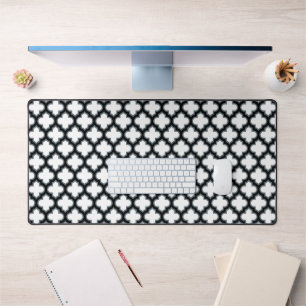 Trellis blanc et noir, treillis, Quatrefoil