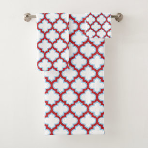 Trellis blanc et rouge, treillis, Quatrefoil