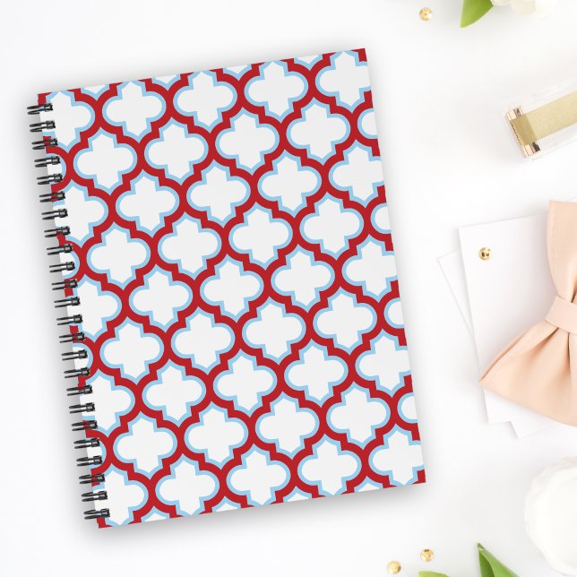 Trellis blanc et rouge, treillis, Quatrefoil (Créateur téléchargé)