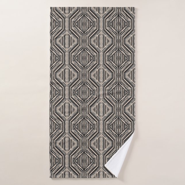 Trellis Moderne Carrés et diamants (Serviette de bain)