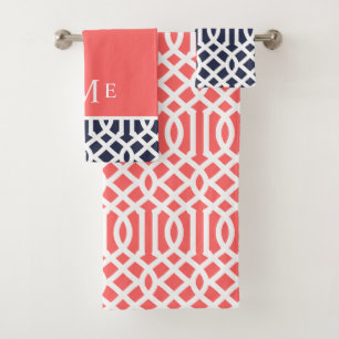 Trellis Monogramme Corail et Nuit