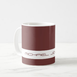 Trend Color Mahogany Brown - Futuristic Name Mug