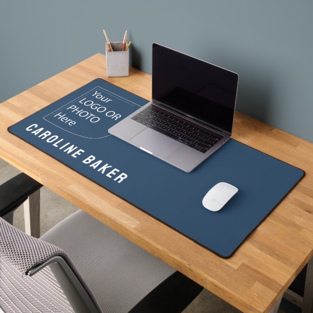 Trend Color Serious Blue Logo Mat de bureau (Bureau 2)