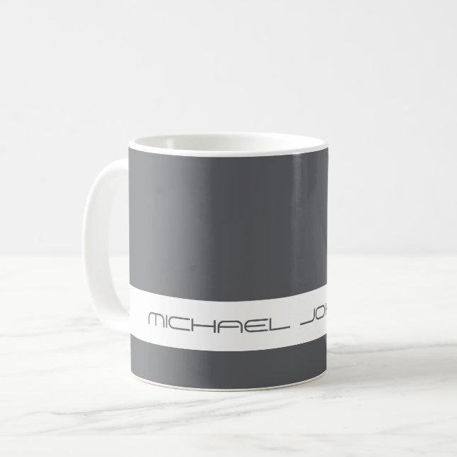 Trend Color Slate Grey - Futuristic Name Mug (Devant gauche)