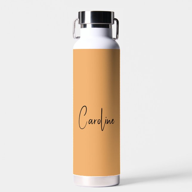 Trend Color Soft Orange Nom bouteille d'eau (Avant)