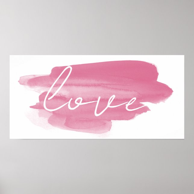 Trend Color Viva Magenta Love Poster (Devant)