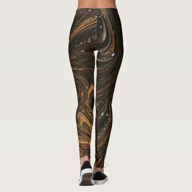 Trending Black Gold Leggings (Dos)