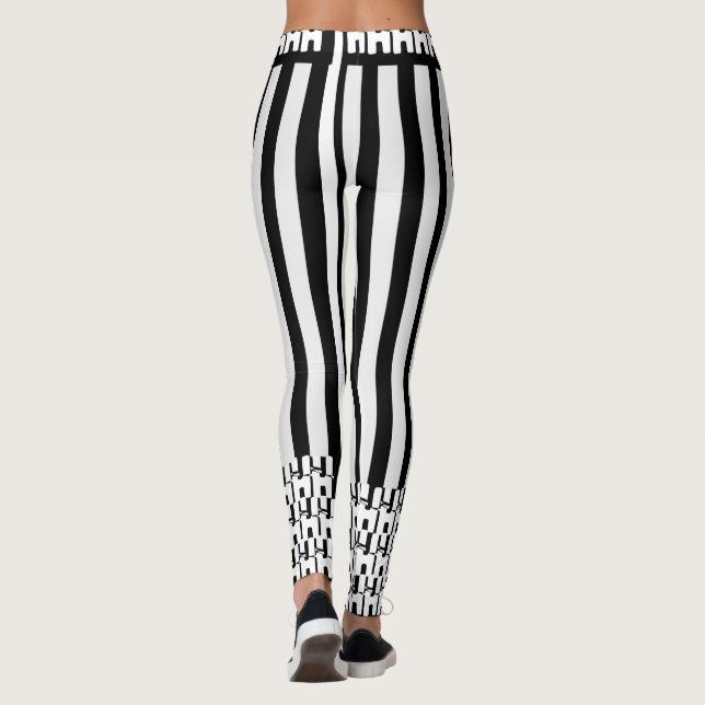Trending Zebra Chic Monochrome Leggings (Dos)