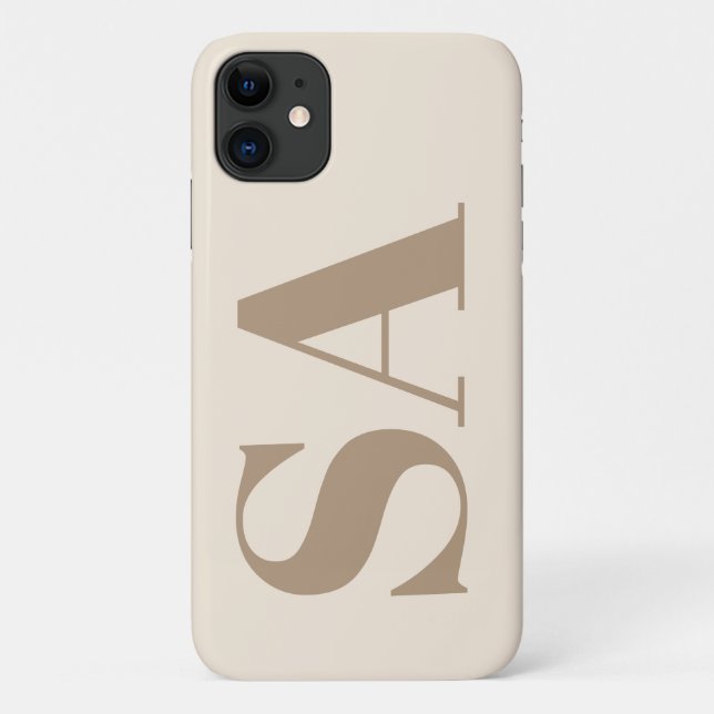 trendy Antique Blanc avec étui Monogram Case-Mate (Dos)