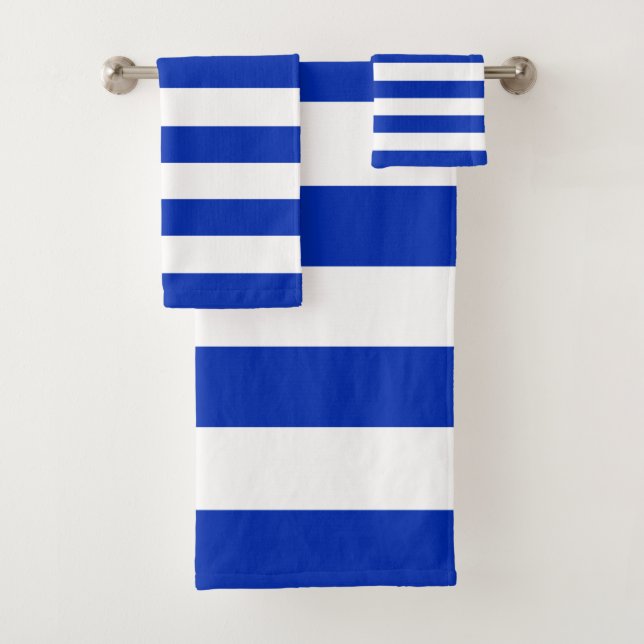Trendy Bright Summer Primary Blue Stripes (En situation)