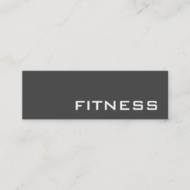 Trendy Creative Gray Fitness Carte de visite sport (Devant)
