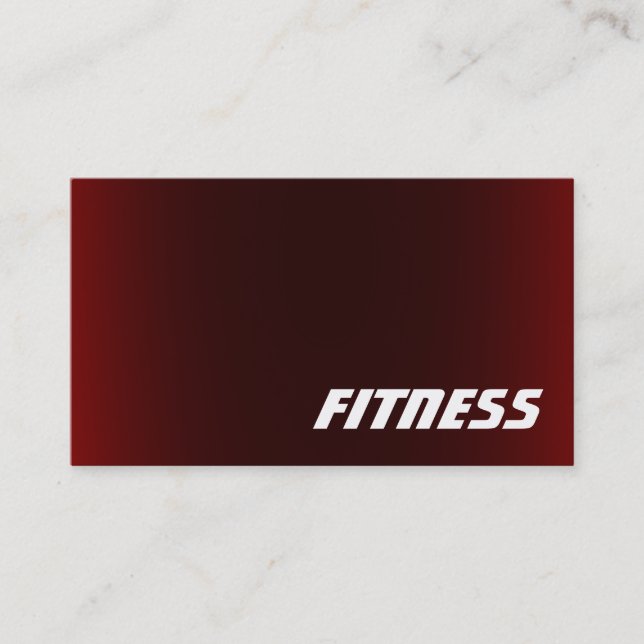 Trendy Creative Red Fitness Sport Carte de visite (Devant)
