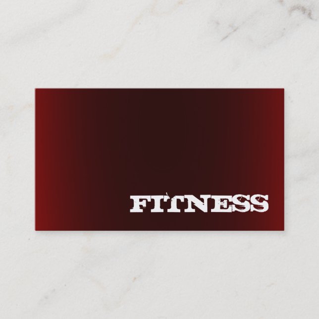 Trendy Creative Red Fitness Sport Carte de visite (Devant)