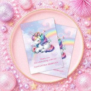 Trendy Licorne Colorée Fille Anniversaire Merci Ca