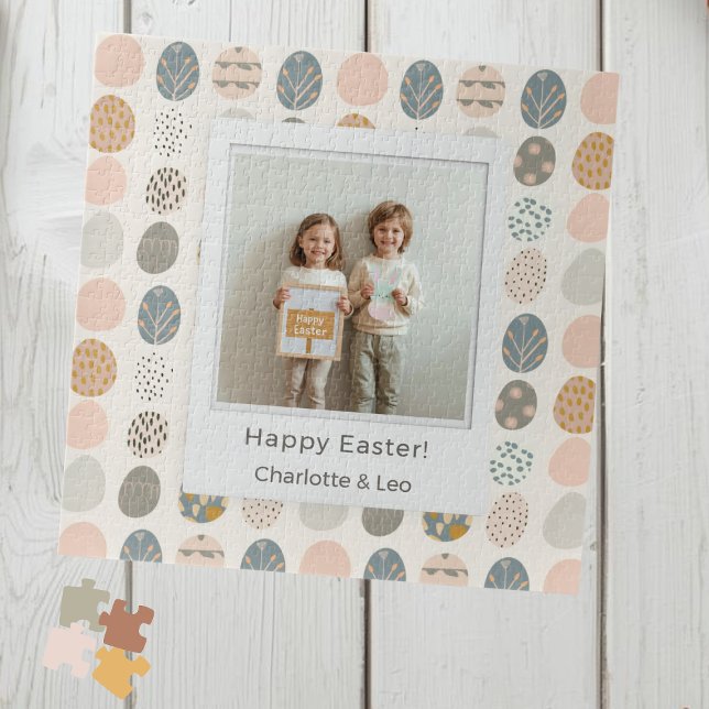 Trendy Pastel Easter Photo Puzzle | Personalized (Créateur téléchargé)