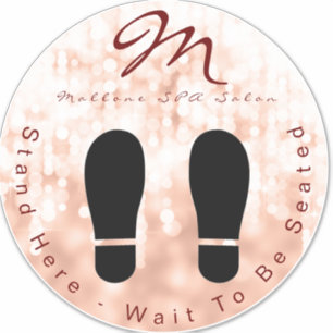 Trendy Rose Gold Sparkling SPA étage autocollant