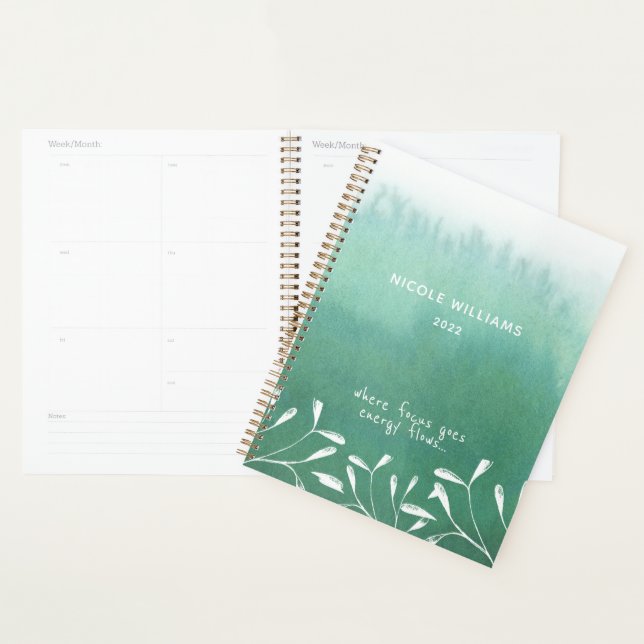 Trendy Seafoam Vert Ombre Aquarelle  (Devant avec enveloppe)
