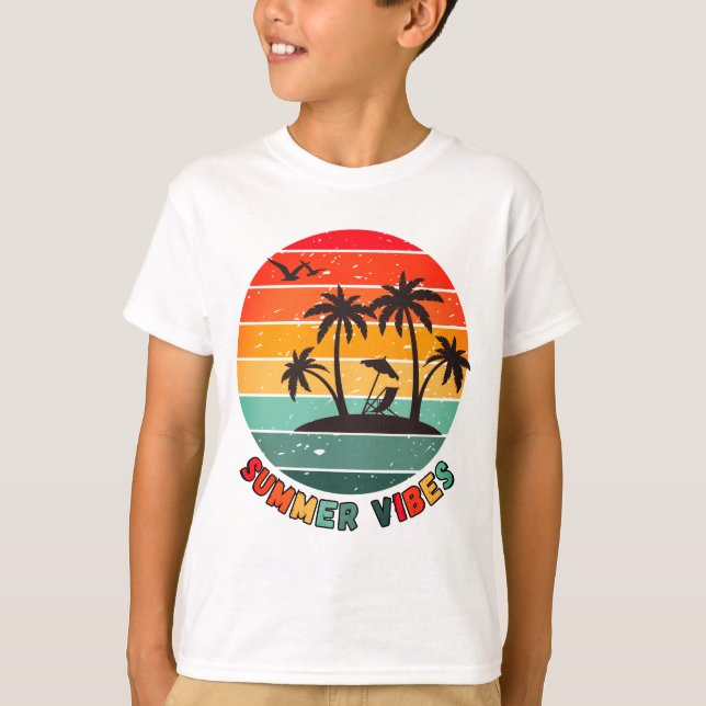 trendy "summer vibes" t-shirt (Devant)