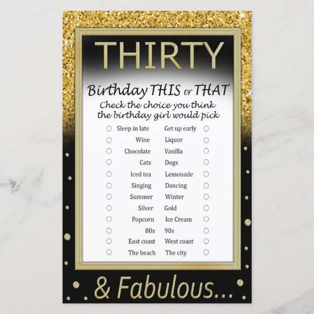 Trente Anniversaire Ce ou Ce Jeu (Devant)