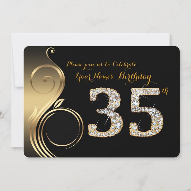 trente-cinquième, invitation d'anniversaire, (Devant)