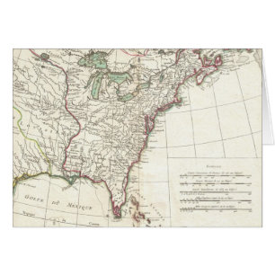 Trente colonies Carte Vintage (1776)