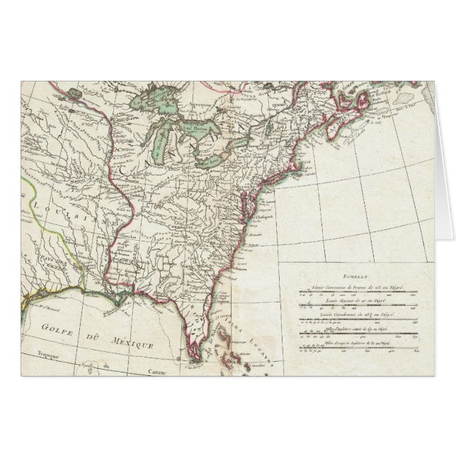 Trente colonies Carte Vintage (1776) (Devant horizontal)