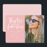 trente et fabuleux anniversaire photo invitation<br><div class="desc">trente et fabuleux anniversaire photo invitation</div>