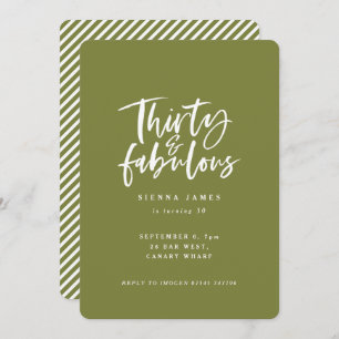trente et fabuleux anniversaire photo invitation