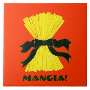 Trépied de carreau de céramique de Mangia Italia