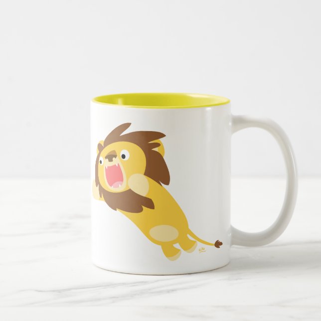 Très affamé Cartoon mignon Lion Mug (Droit)