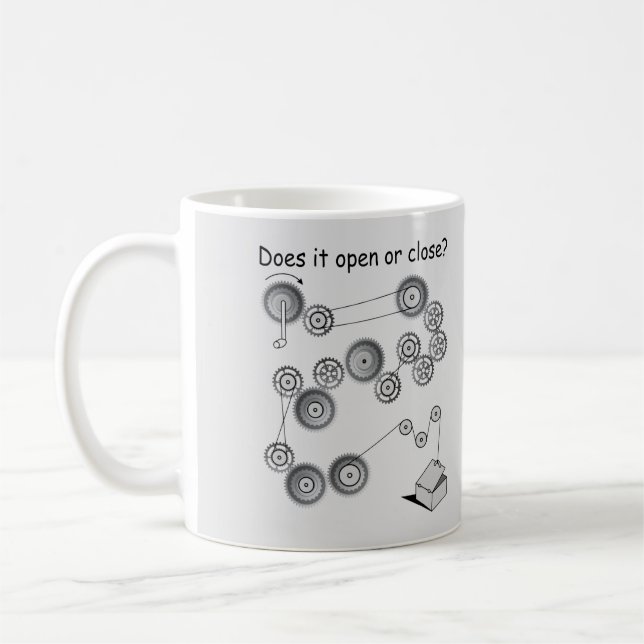 Très amusant Gear et Belt Puzzle café Mug (Gauche)