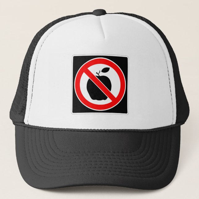 Très amusant NO APPLE SIGNE Casquette (Devant)