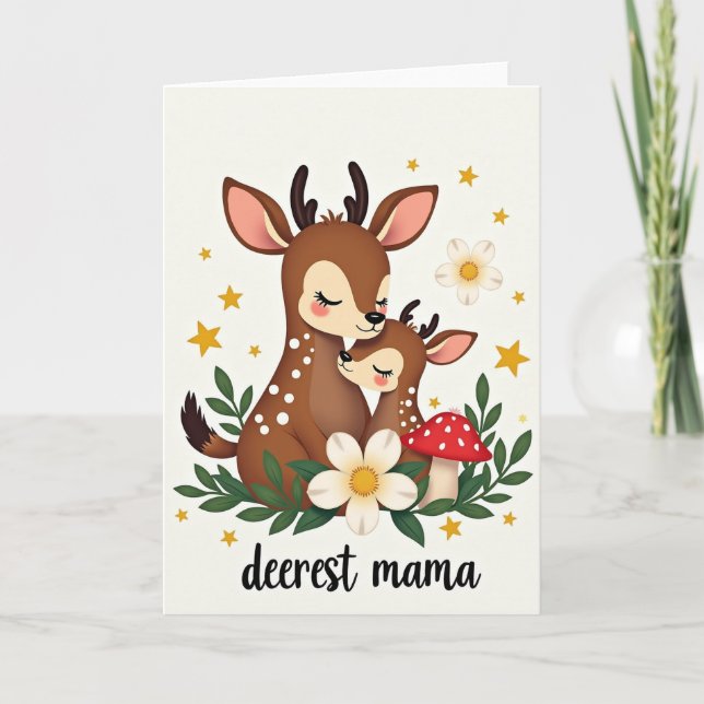 Très chère Maman Carte de l'amour de la forêt (Devant)