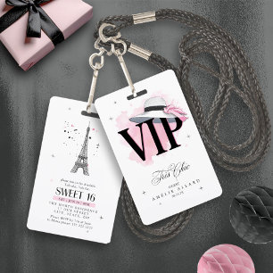 Très Chic Parisian Sweet 16 ID1162 Badge
