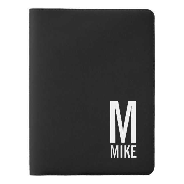 Très Grand Carnet Moleskine Monogramme et nom personnalisés modernes (Devant)