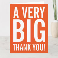 Très grandes cartes de voeux en Merci surdimension