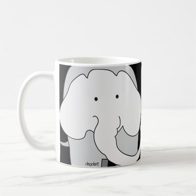 Très Gros Éléphants Gris ! Mug (Gauche)
