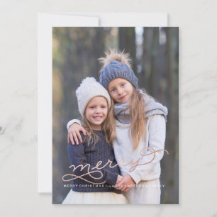 TRÈS JEUNE ROSE Carte de Noël OR