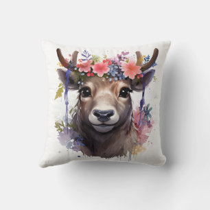 🦌 🎄 Très Joli Joyeux Coussin de rennes de Noël