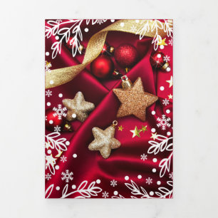 Très Joyeux Noël. Carte Tri-Fold Multi Photo
