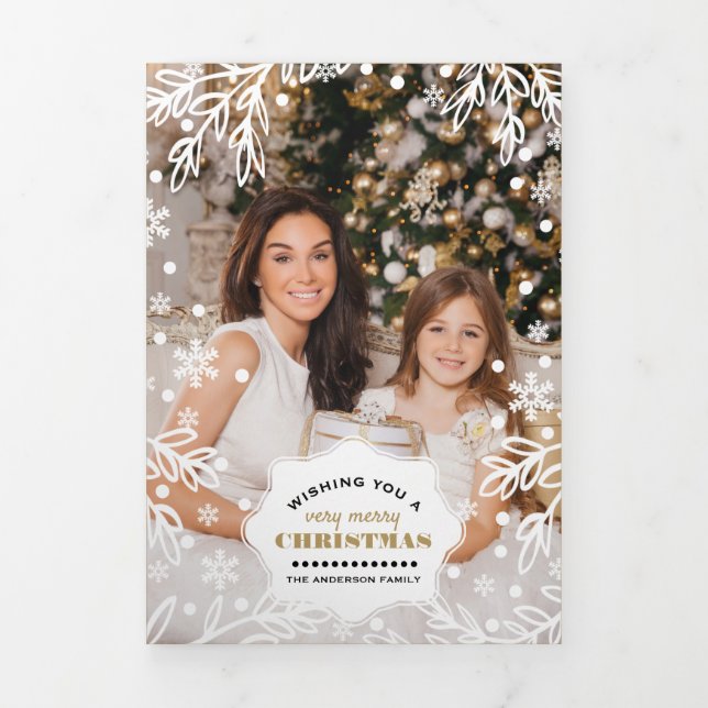 Très Joyeux Noël. Carte Vacances Multi Photo (Page de couverture)