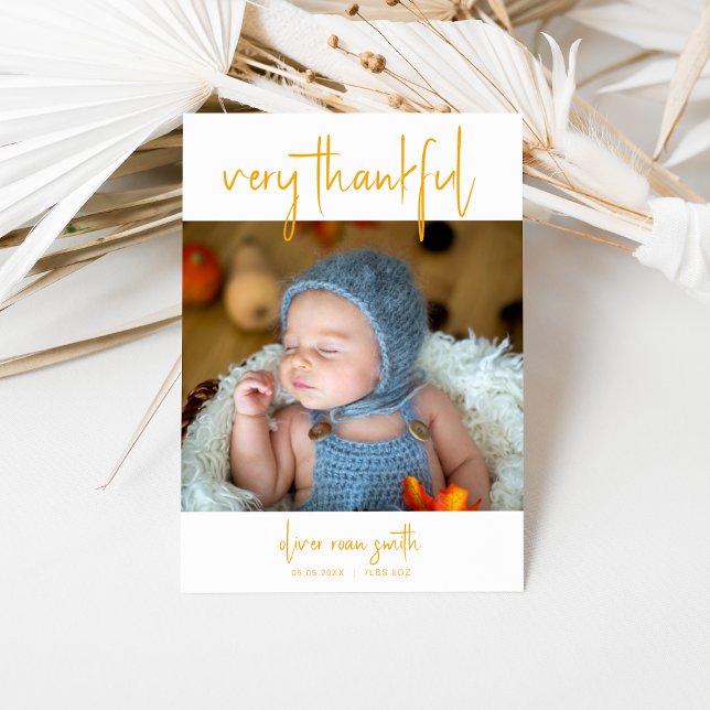 Très Merci Automne Faire-part de naissance Automne (Créateur téléchargé)