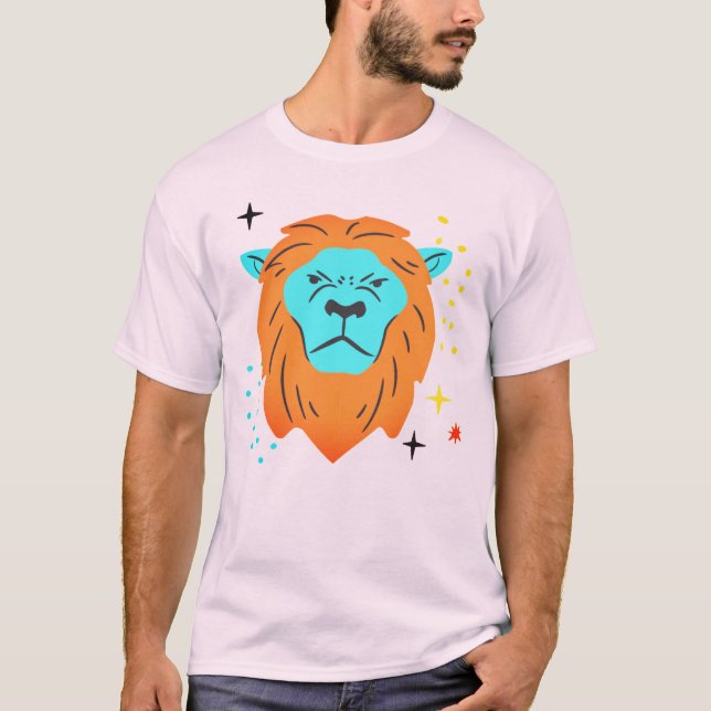 Très mignon design de T-shirt lion (Devant)