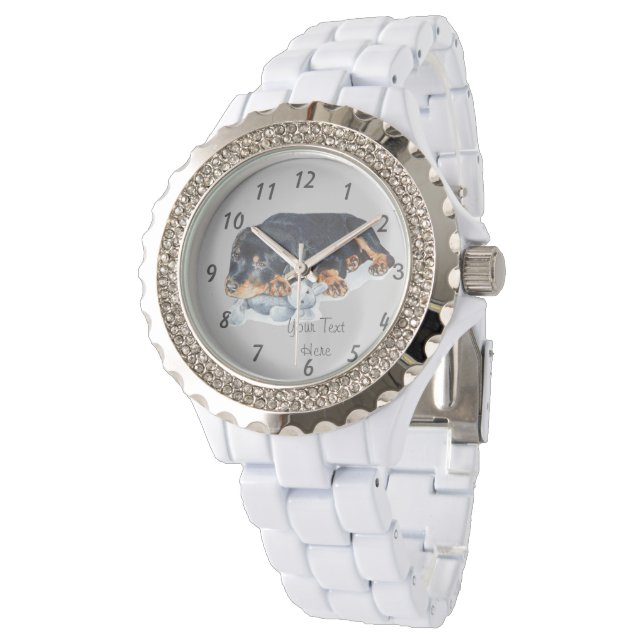 très mignon rottweiler chiot montre chien (Incliné)