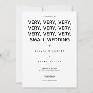 Très petit Mariage noir blanc typographie minimali